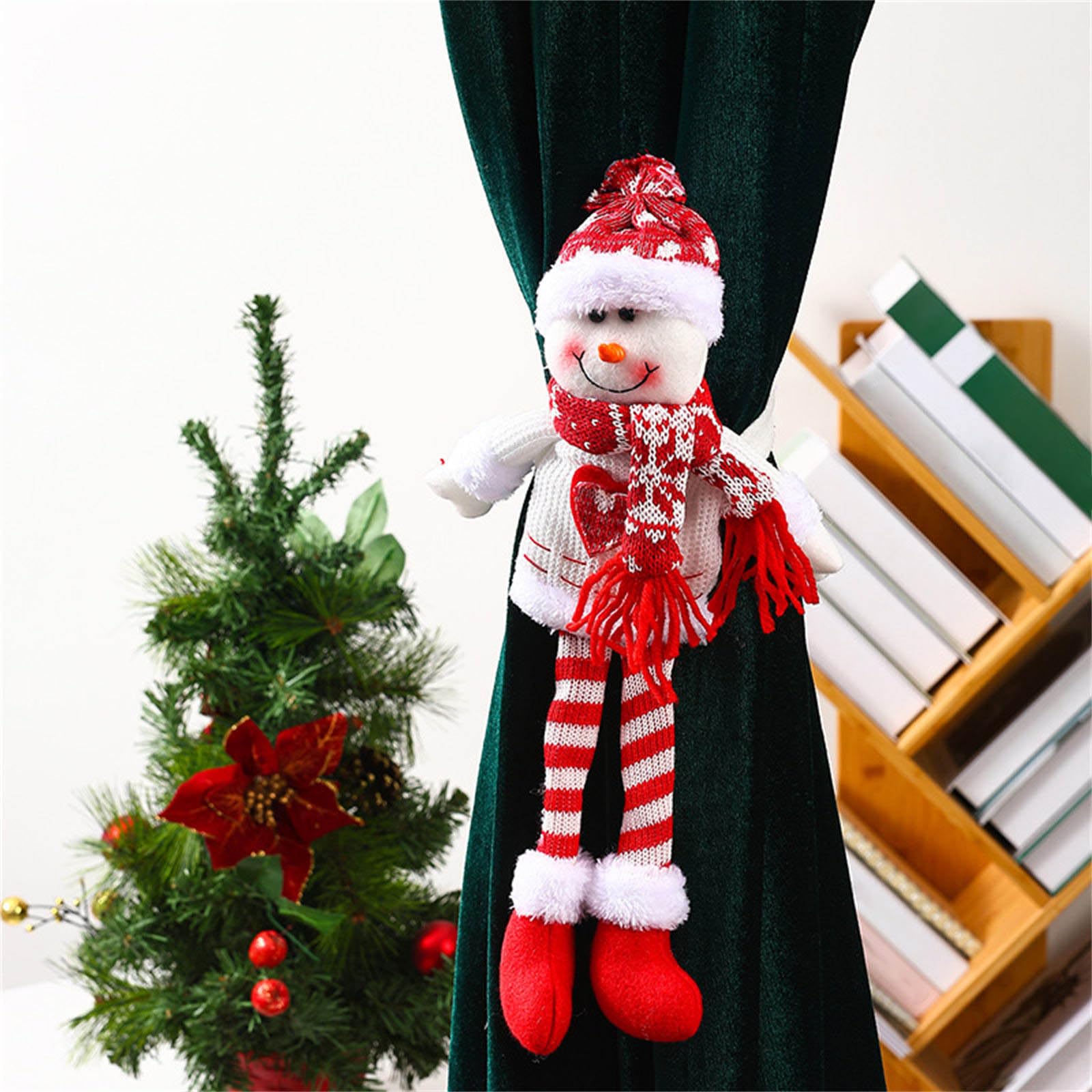 Amazon.co.jp: サンタ/エルク/雪だるまのクリスマスカーテンバックル